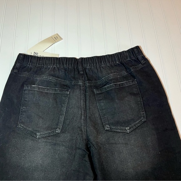 🖤✨ No Boundaries XL 16-18 Baggy Wide Leg Jeans Black NWT Stretch Back Waist ✨🖤 - Picture 12 of 14
